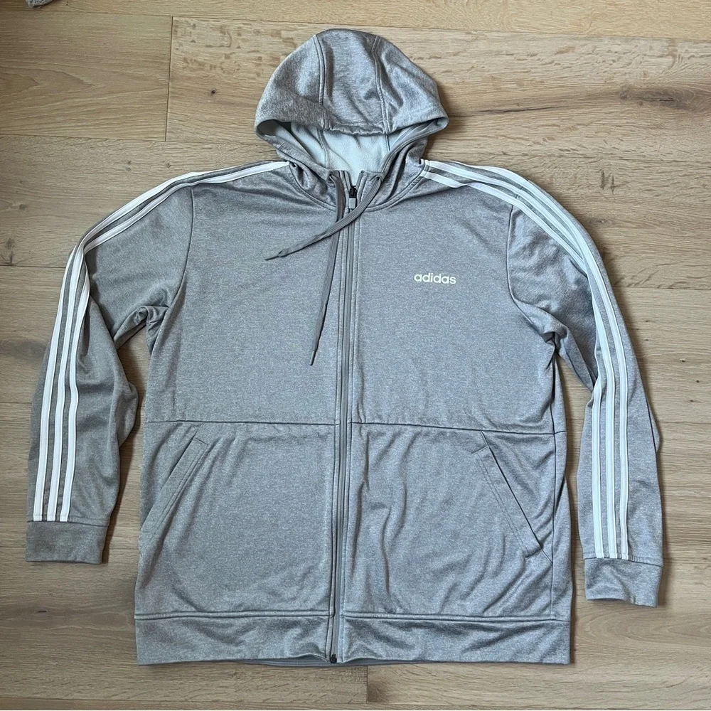 Adidas Men’s Tech Full Zip Hoodie ClimaWarm Hooded Track Sweatshirt Sz XL *S15